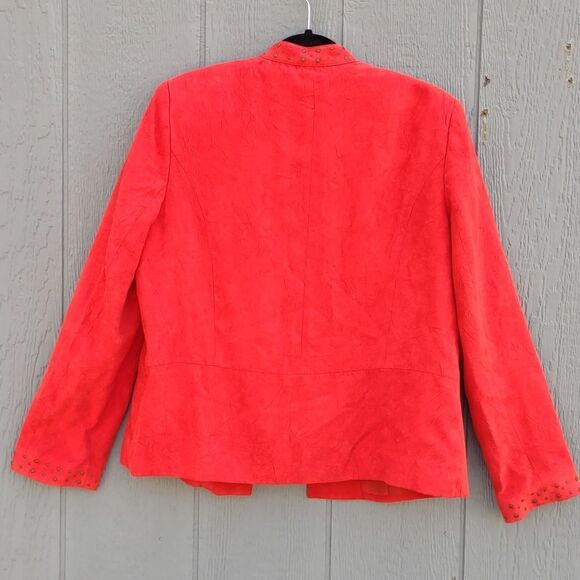Alfred Dunner Faux Suede Studded Blazer Size 12 - Picture 2 of 12